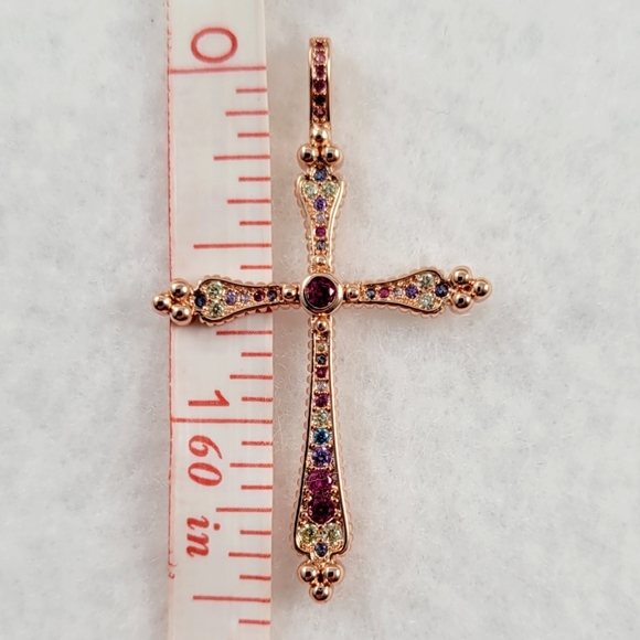 Rose Gold Cross Pendant - Picture 7 of 8